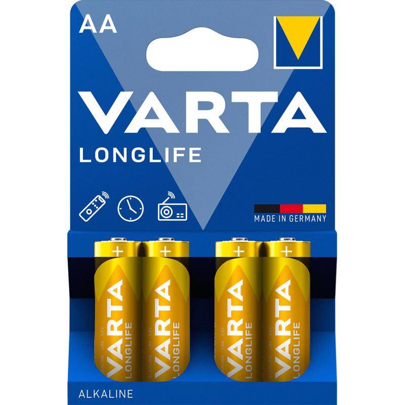 VARTA LONGLIFE ALKALINE BATTERIES EXTRA MINION AA LR6 4PCS